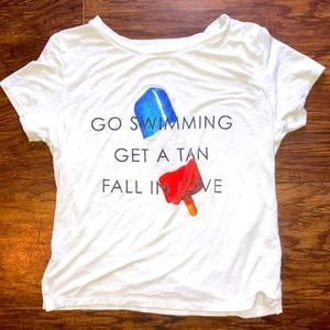 American Eagle Long Crop Top Tee